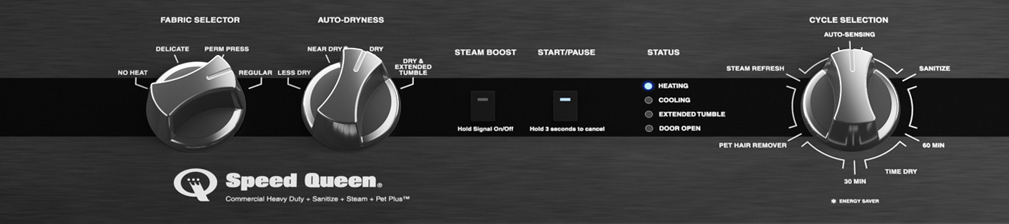 Speed Queen DC5004BE Matte black Electric Dryer with Pet Plus™ | Steam | Extended Tumble | 5-Year Warranty (2) 1