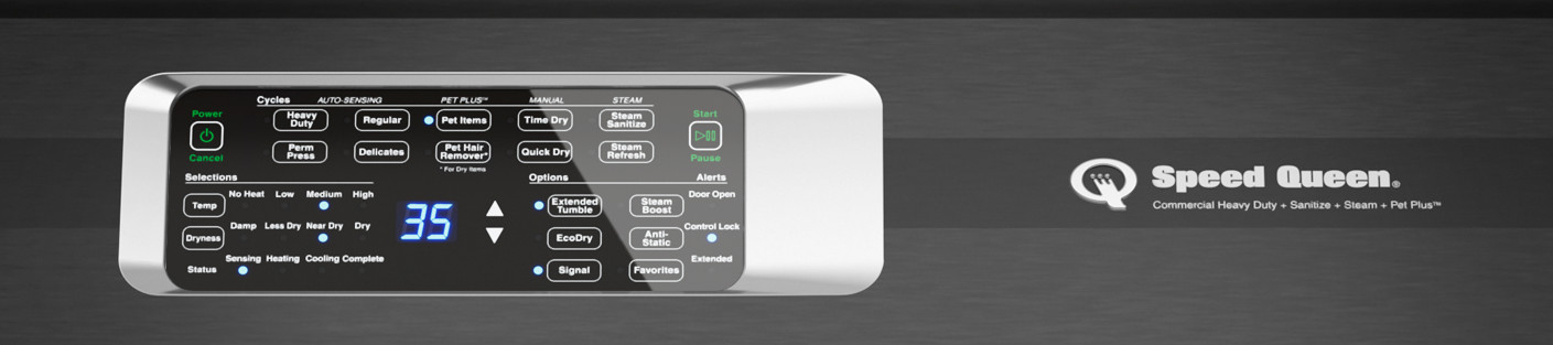 Speed Queen DR7004WE Electric Dryer with Pet Plus™ | Steam | Over-Dry Protection | ENERGY STAR® | 7-Year Warranty 1
