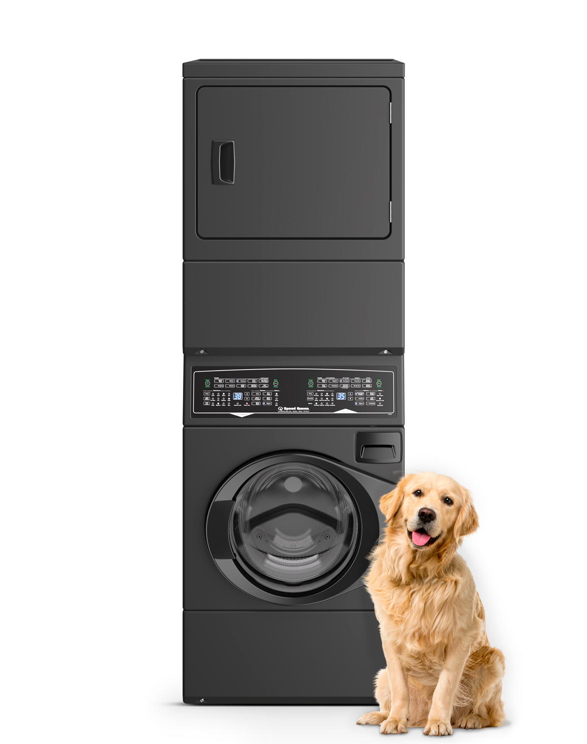 Speed Queen Speed Queen SF7007BE Black Stackable Front-Load Washer & Gas Dryer | Pet Plus™ | Sanitize | Fast Cycle | Dynamic Balancing | 7-Year Warranty 1