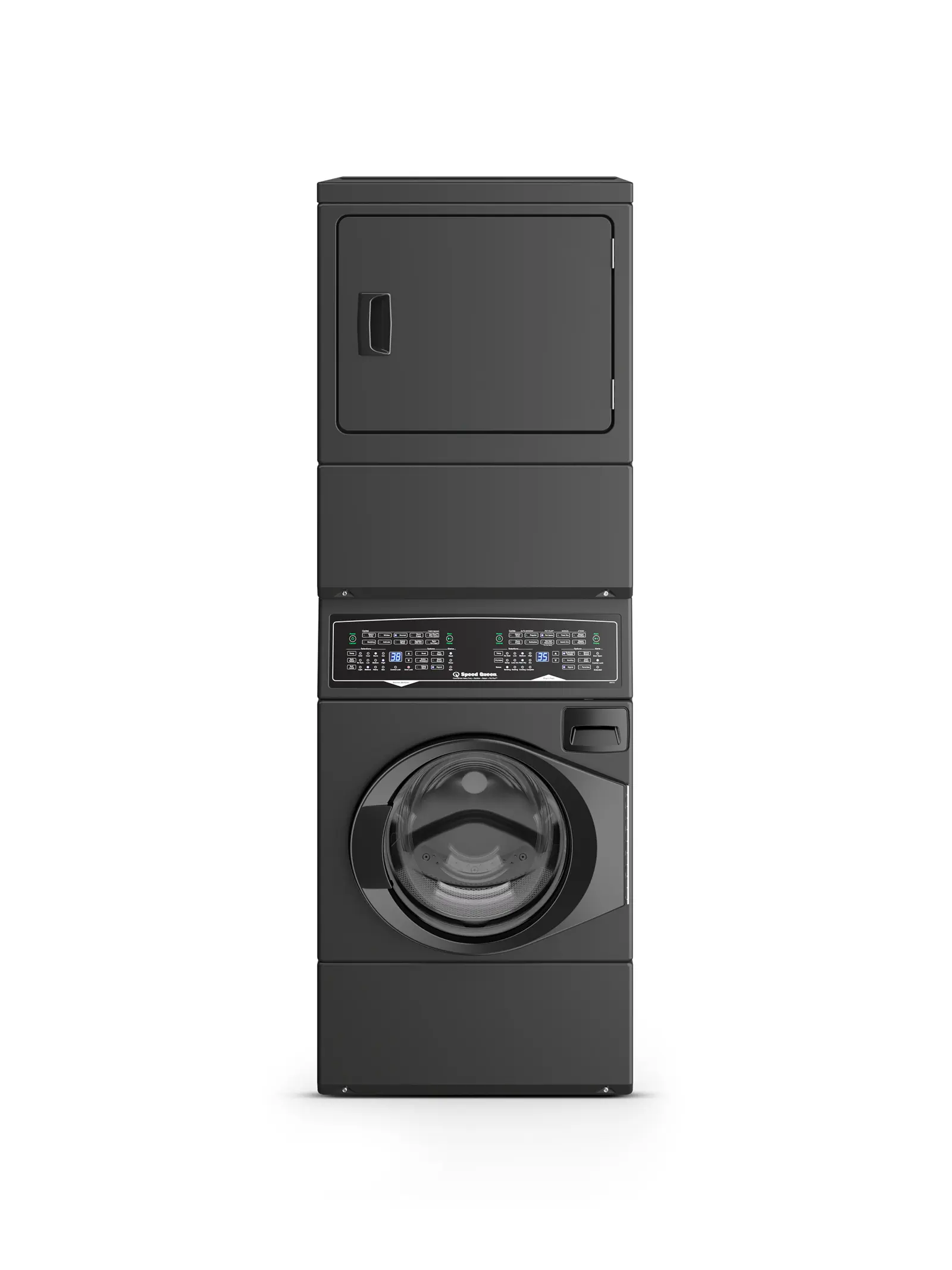 Speed Queen SF7008BE Black Stackable Front-Load Washer & Electric Dryer | Pet Plus™ | Sanitize | Fast Cycle | Dynamic Balancing | 5-Year Warranty 0