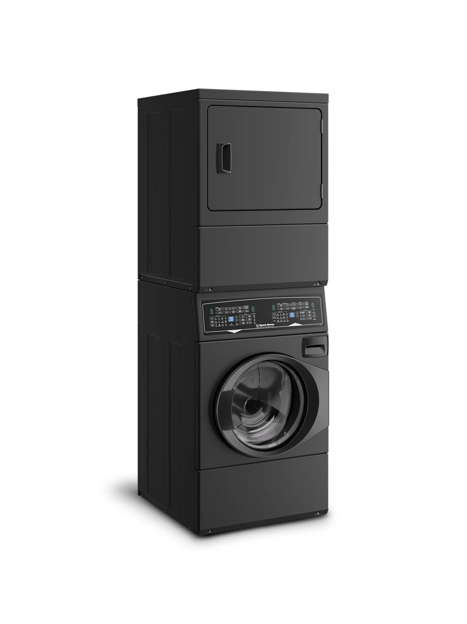Speed Queen SF7008BE Black Stackable Front-Load Washer & Electric Dryer | Pet Plus™ | Sanitize | Fast Cycle | Dynamic Balancing | 5-Year Warranty 2