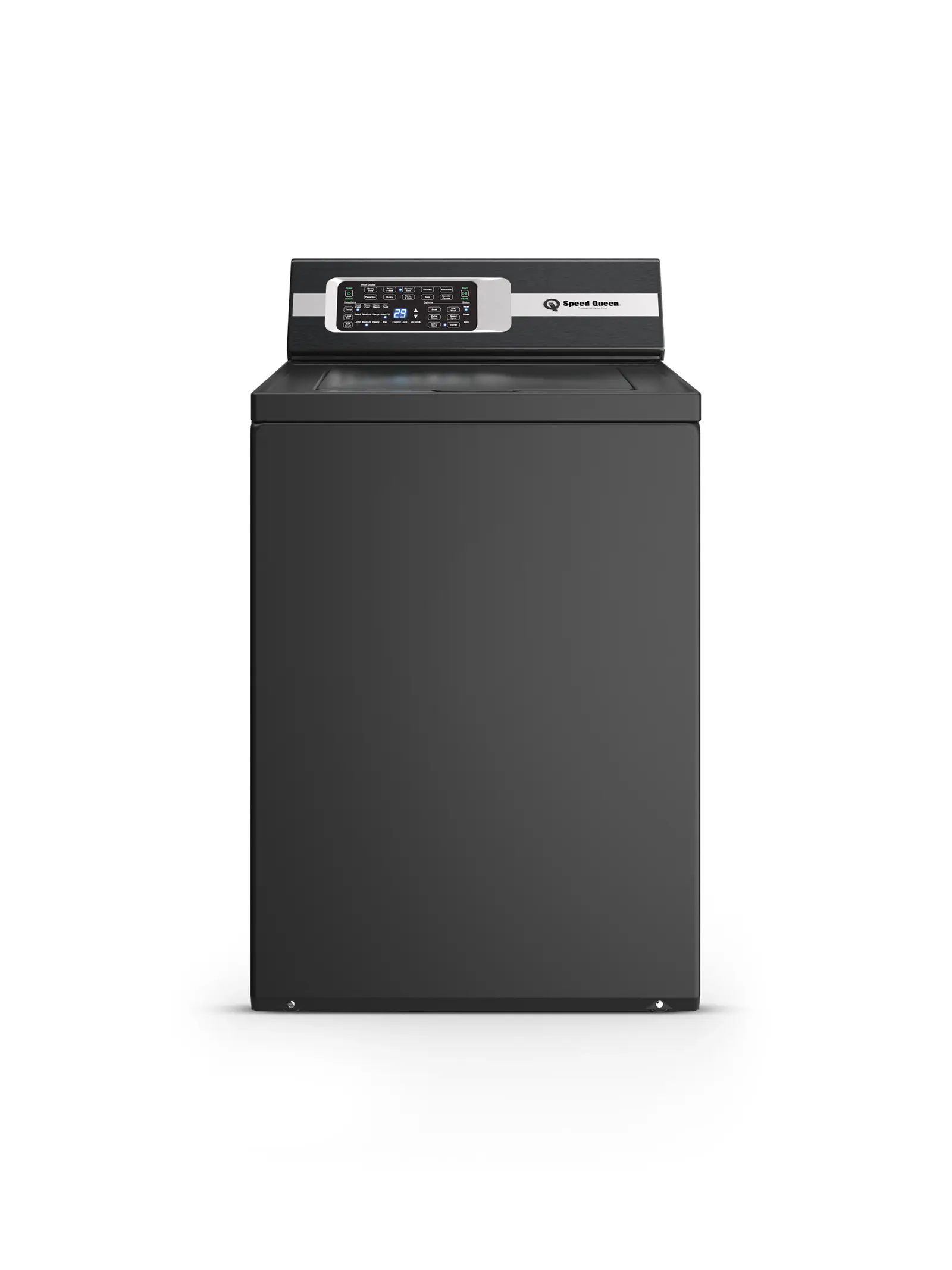 A bold, matte-black finish meets Speed Queen’s Perfect Wash™ system for powerful yet gentle cleaning — engineered for decades of dependable use. 1