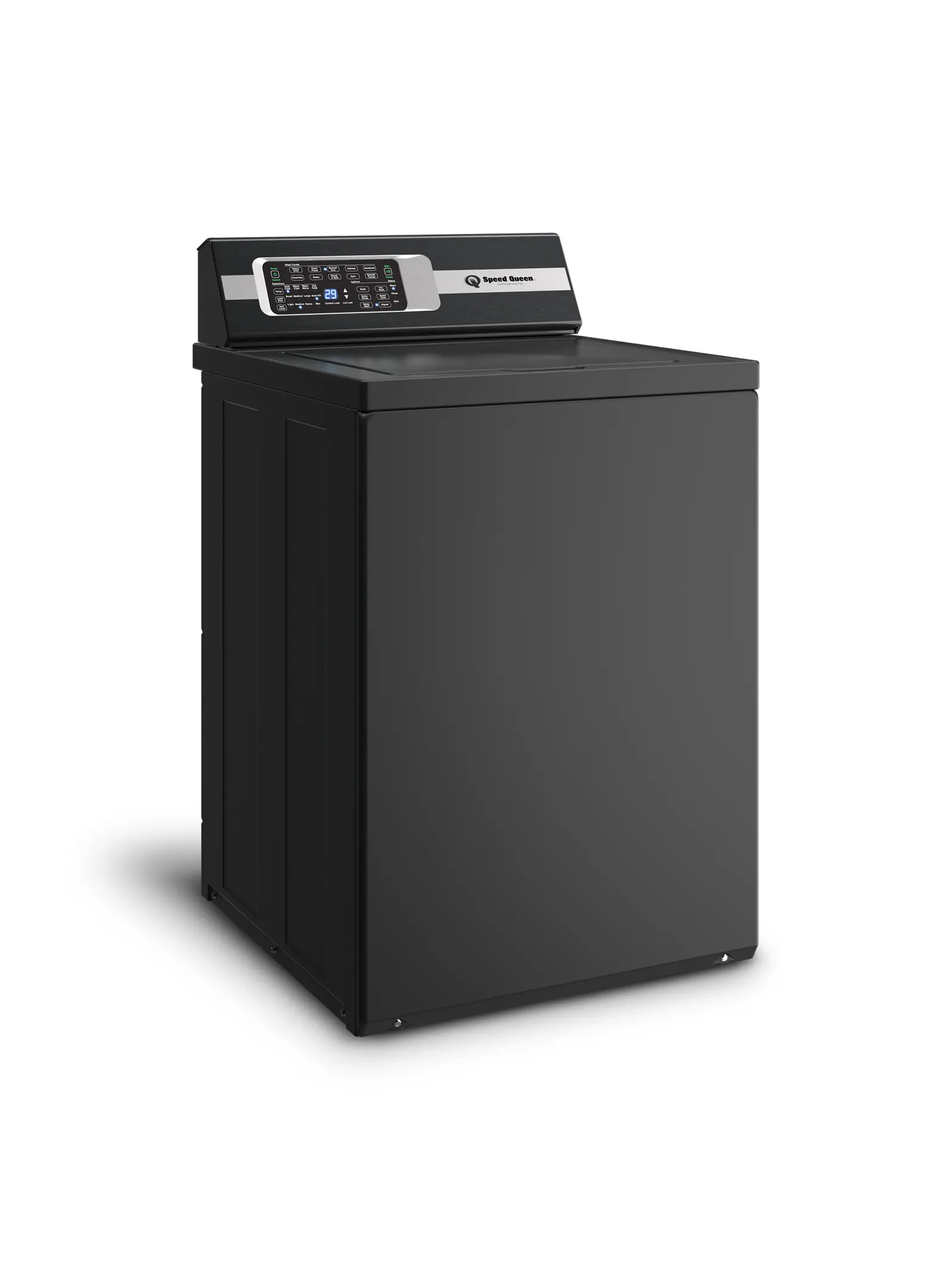 A bold, matte-black finish meets Speed Queen’s Perfect Wash™ system for powerful yet gentle cleaning — engineered for decades of dependable use. 2